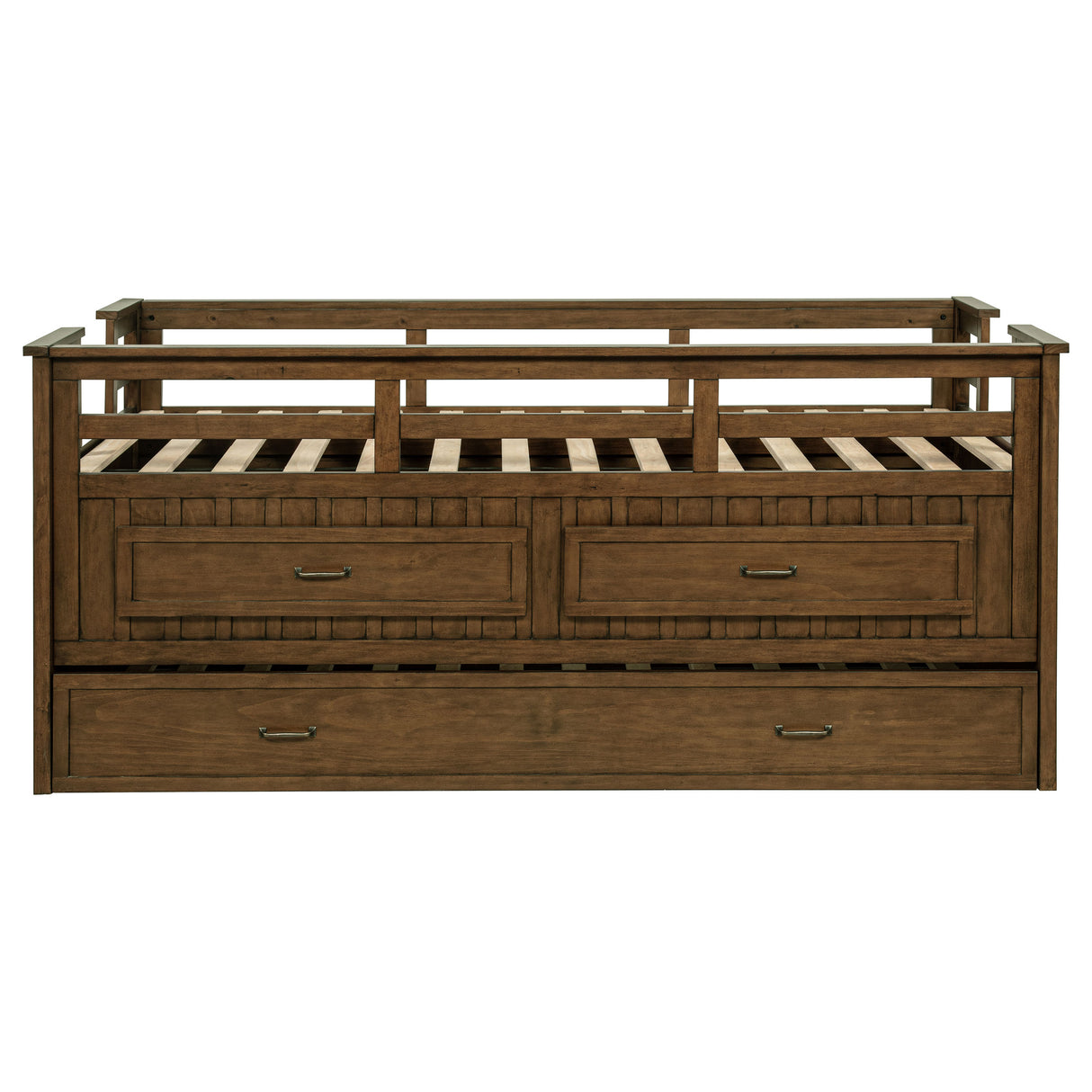 Carlsbad Medium Brown Wood Twin Captains Bed With Trundle by Coaster at Eve Furniture