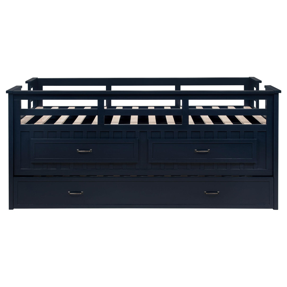 Carlsbad Navy Blue Wood Twin Captains Bed With Trundle by Coaster at Eve Furniture