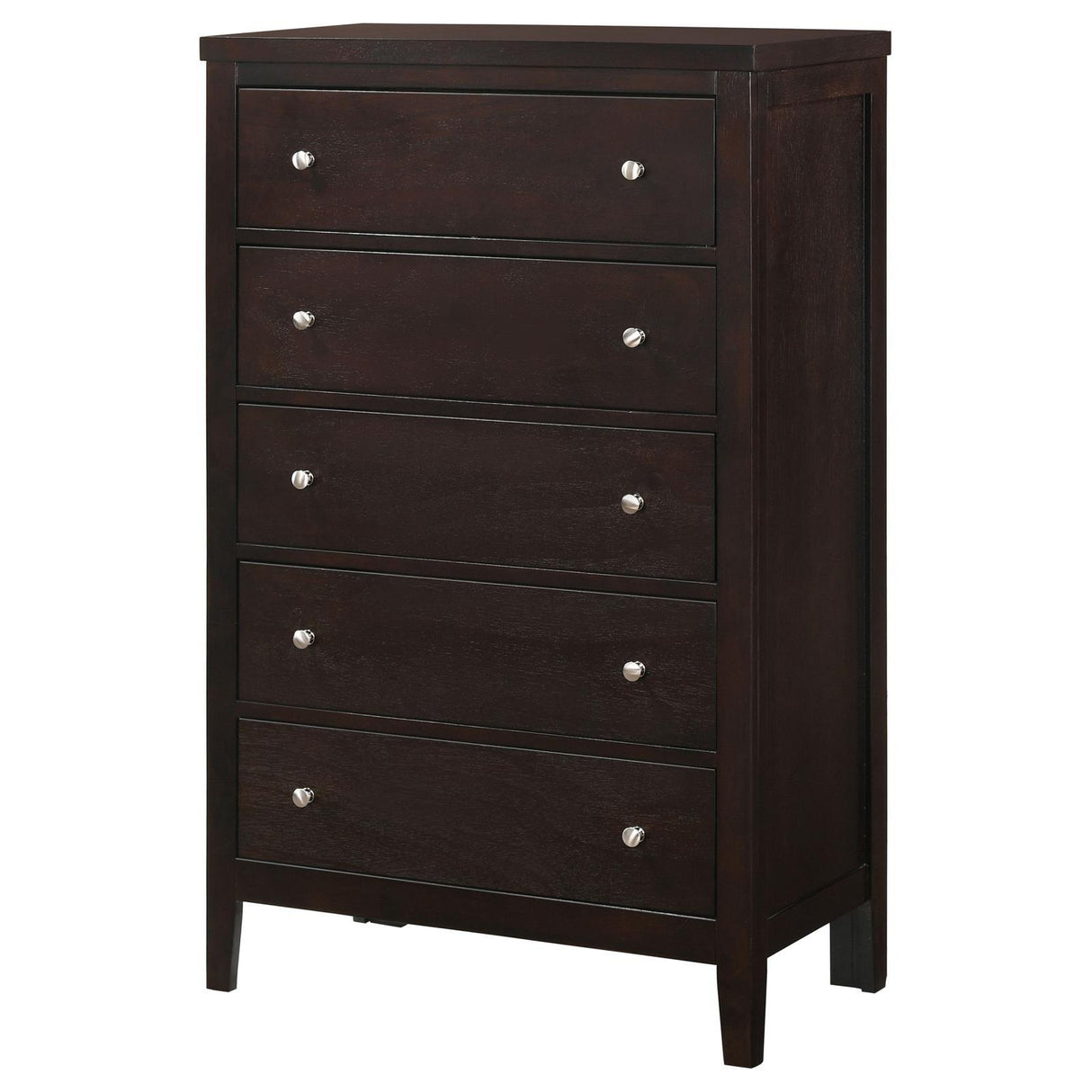 Carlton Cappuccino 5-Drawer Rectangular Chest by Coaster at Eve Furniture