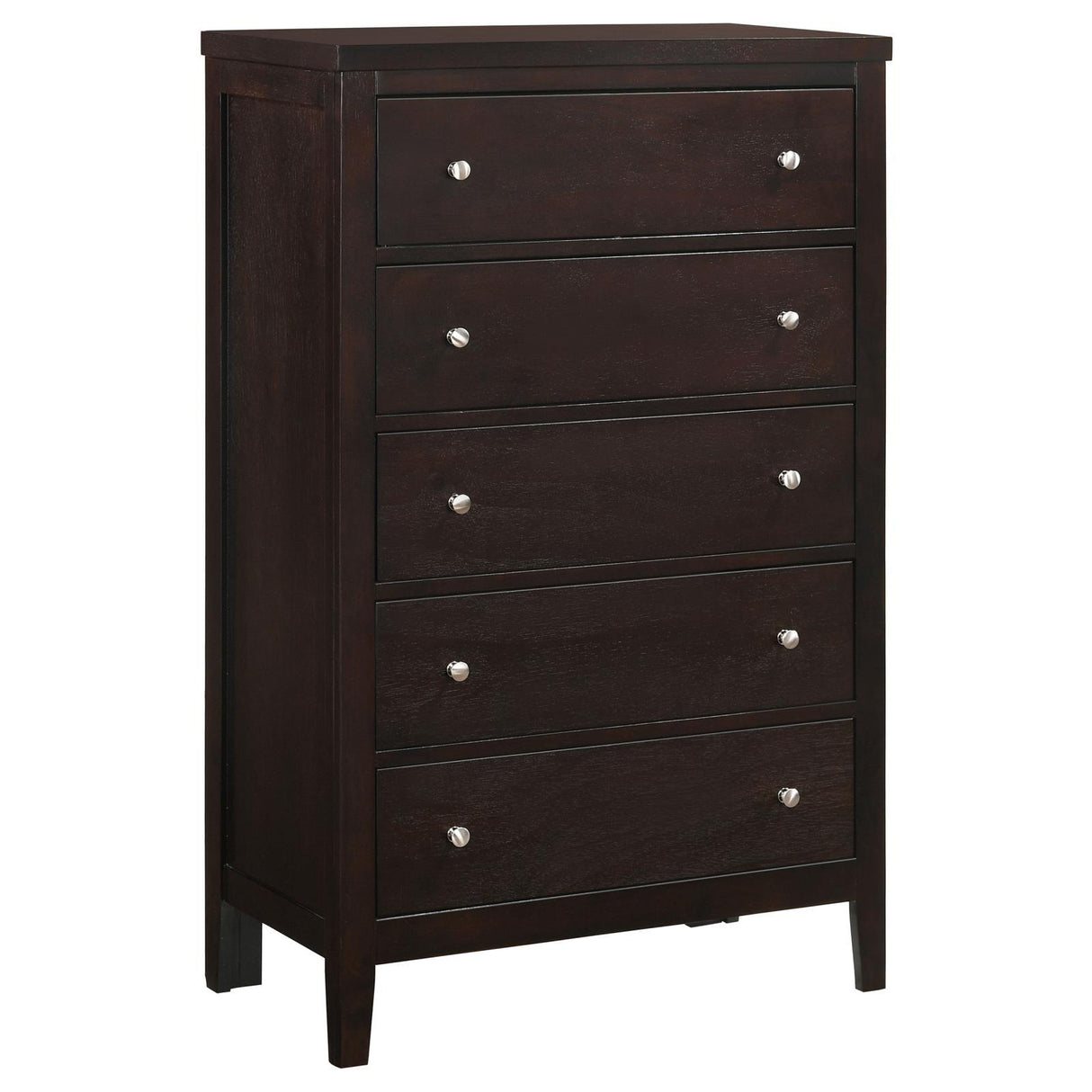 Carlton Cappuccino 5-Drawer Rectangular Chest by Coaster at Eve Furniture