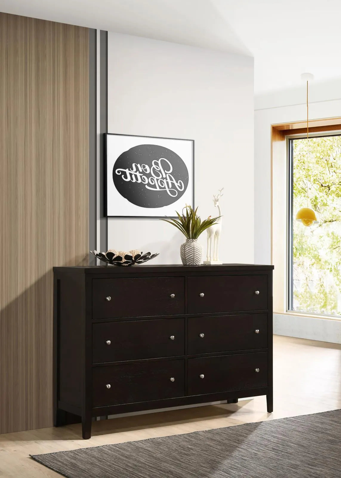 Carlton Cappuccino 6-Drawer Rectangular Dresser by Coaster at Eve Furniture