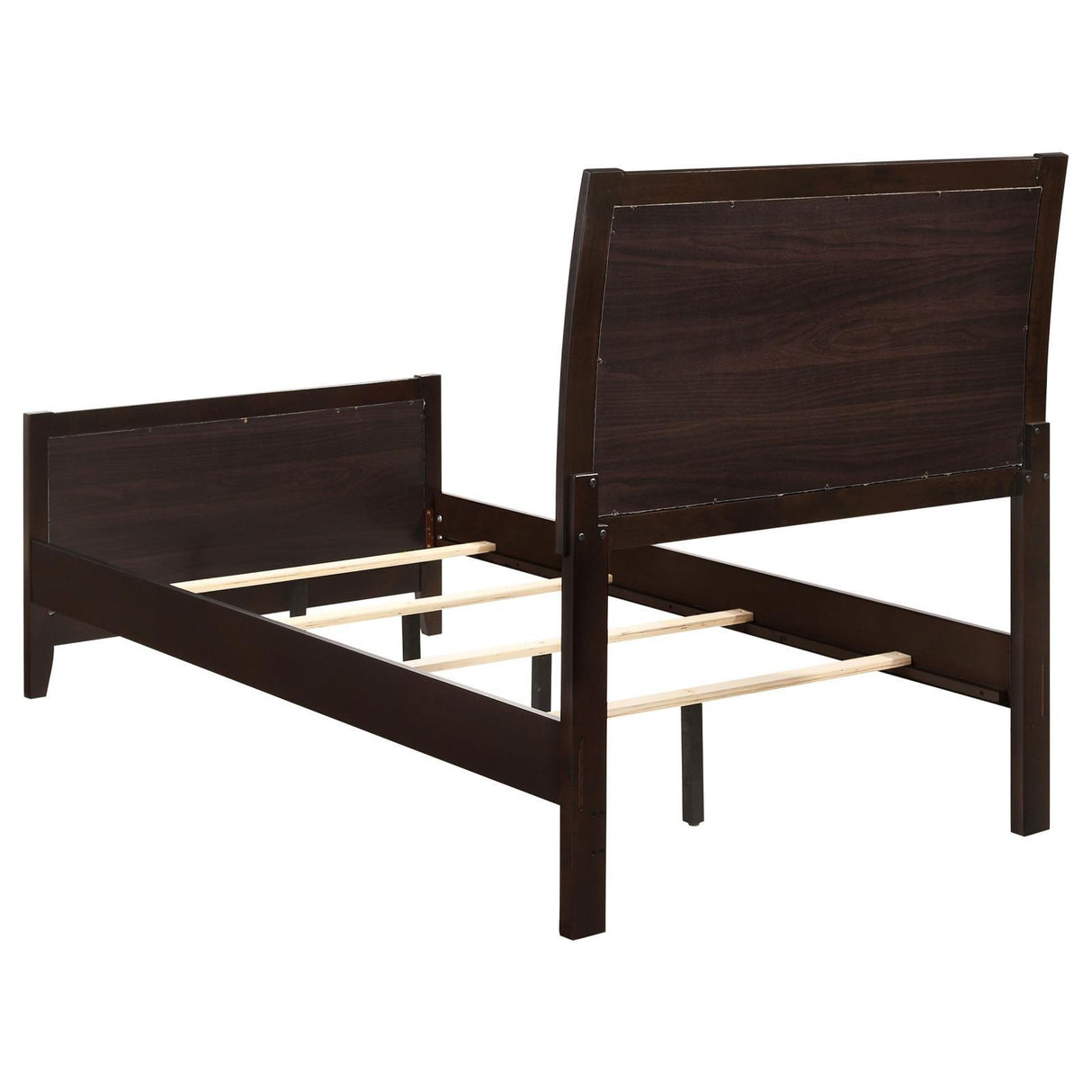 Carlton Cappuccino/Black Twin Upholstered Panel Bed by Coaster at Eve Furniture