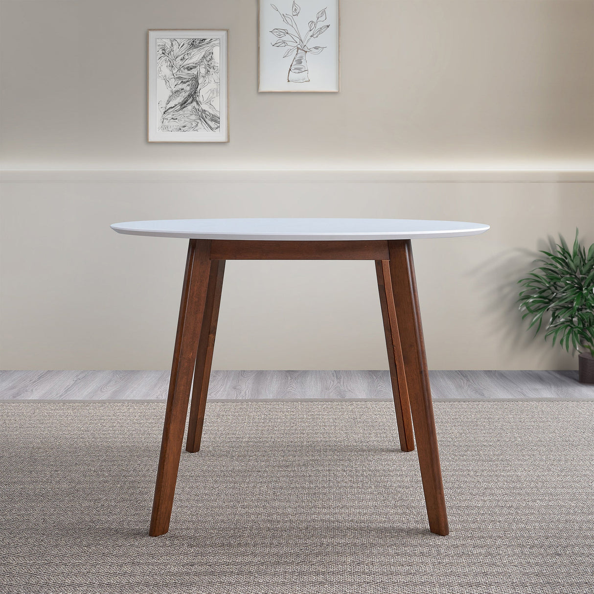 Carlton White Top Dining Table by Ashcroft Furniture at Eve Furniture