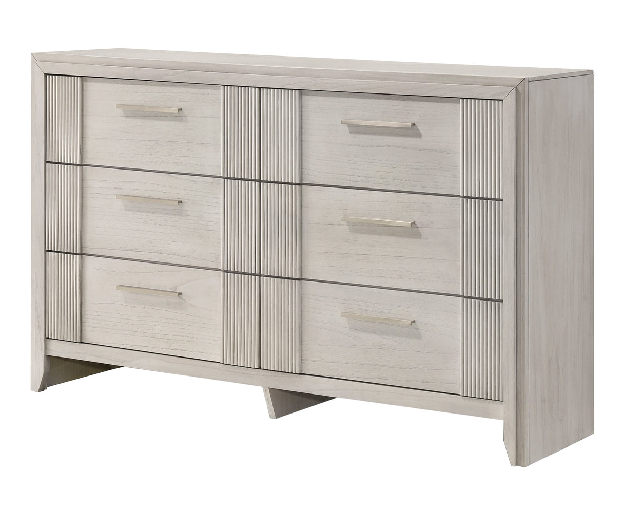 Carlton White Upholstered Panel Bedroom Set by Crown Mark at Eve Furniture