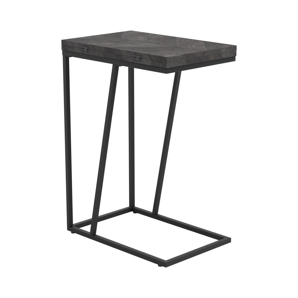 Carly Gray Expandable Chevron Rectangular Accent Table by Coaster at Eve Furniture