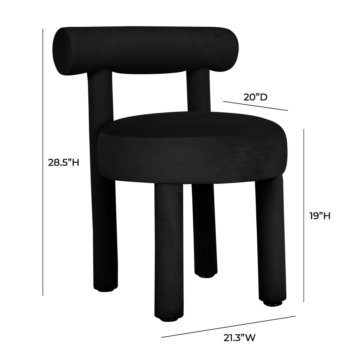 Carmel Velvet Dining Chair by TOV Furniture at Eve Furniture