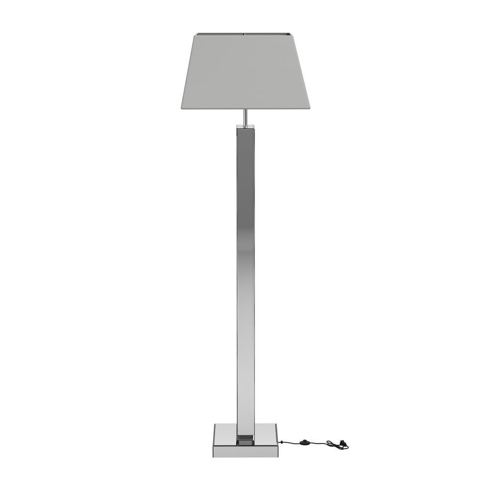 Carmen Silver Geometric Base Floor Lamp by Coaster at Eve Furniture