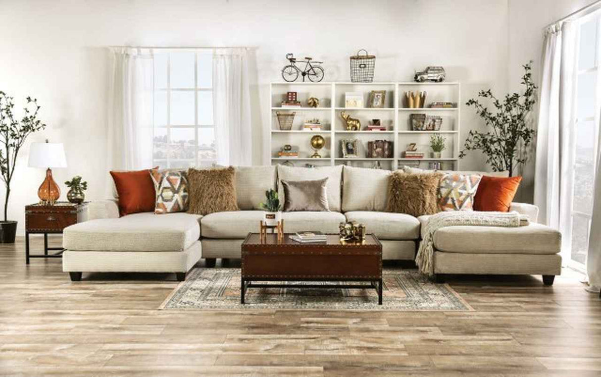 Carnforth Tan Sectional by Furniture of America at Eve Furniture