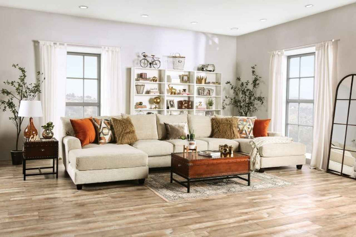 Carnforth Tan Sectional by Furniture of America at Eve Furniture