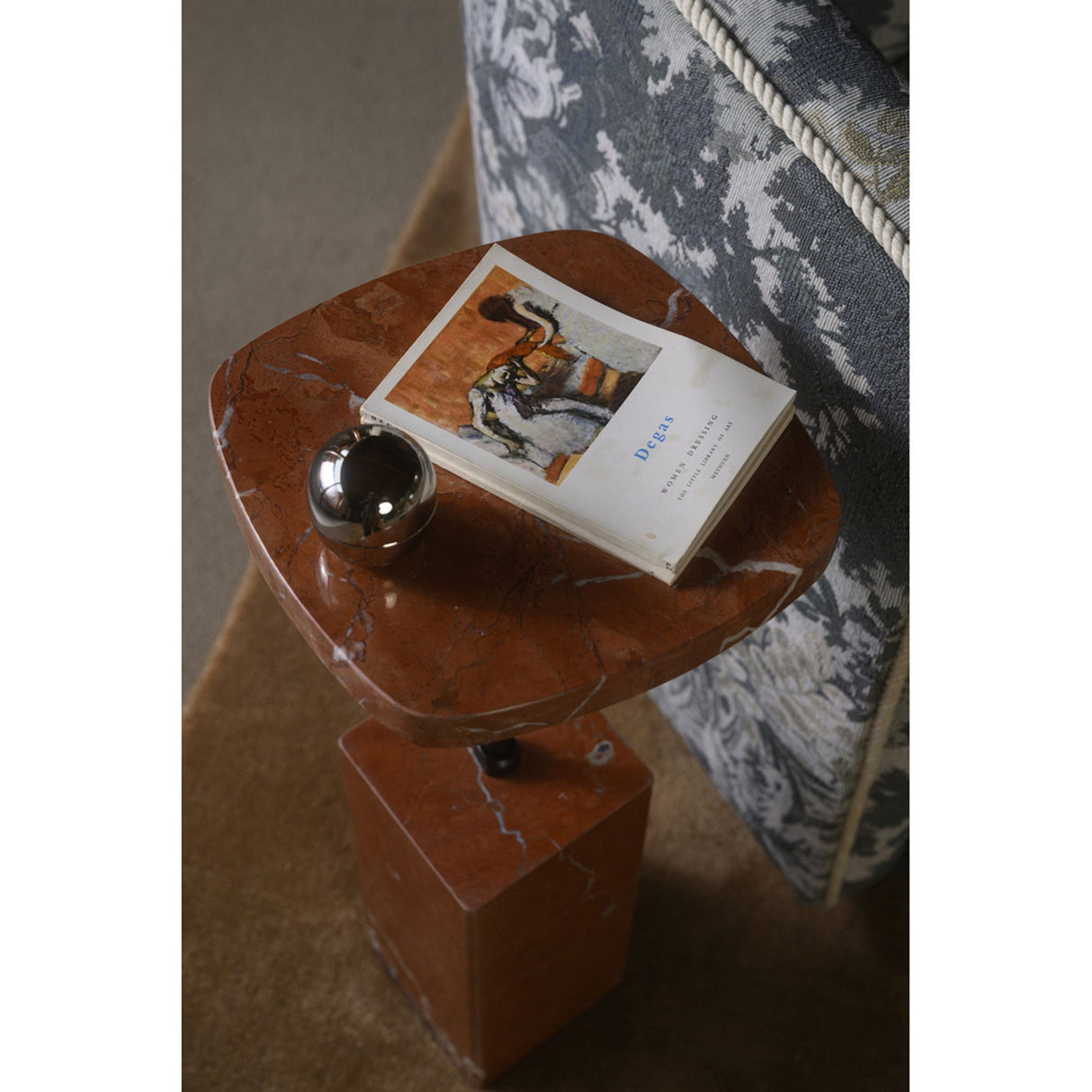 Caro Rosso Alicante Marble Side Table by Moe's Home at Eve Furniture