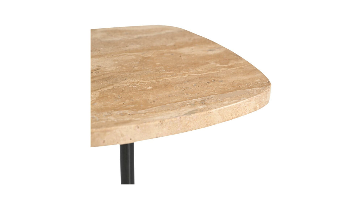 Caro Side Table Travertine by Moe's Home at Eve Furniture