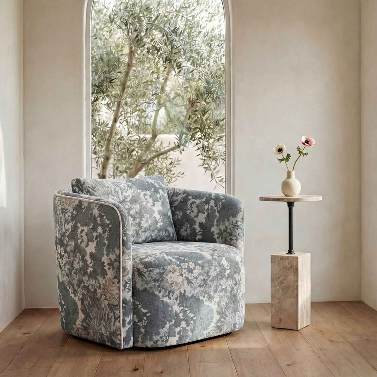 Caro Travertine Side Table by Moe's Home at Eve Furniture