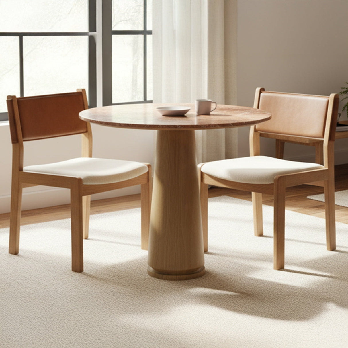 Carol Tan Dining Leather Chair (Set of 2) by MOES at Eve Furniture