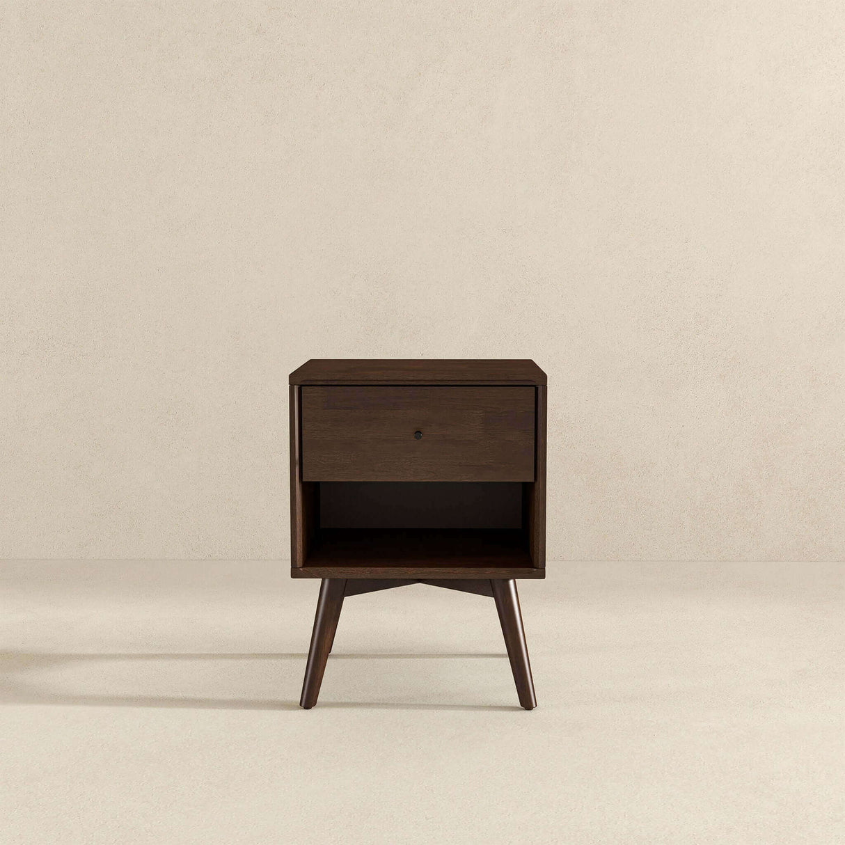Caroline Mid Century Modern Style Night Stand 1-Drawer by Ashcroft Imports at Eve Furniture
