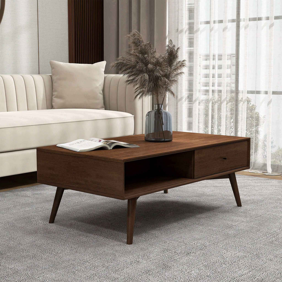 Caroline Walnut Coffee Table by Ashcroft Furniture at Eve Furniture