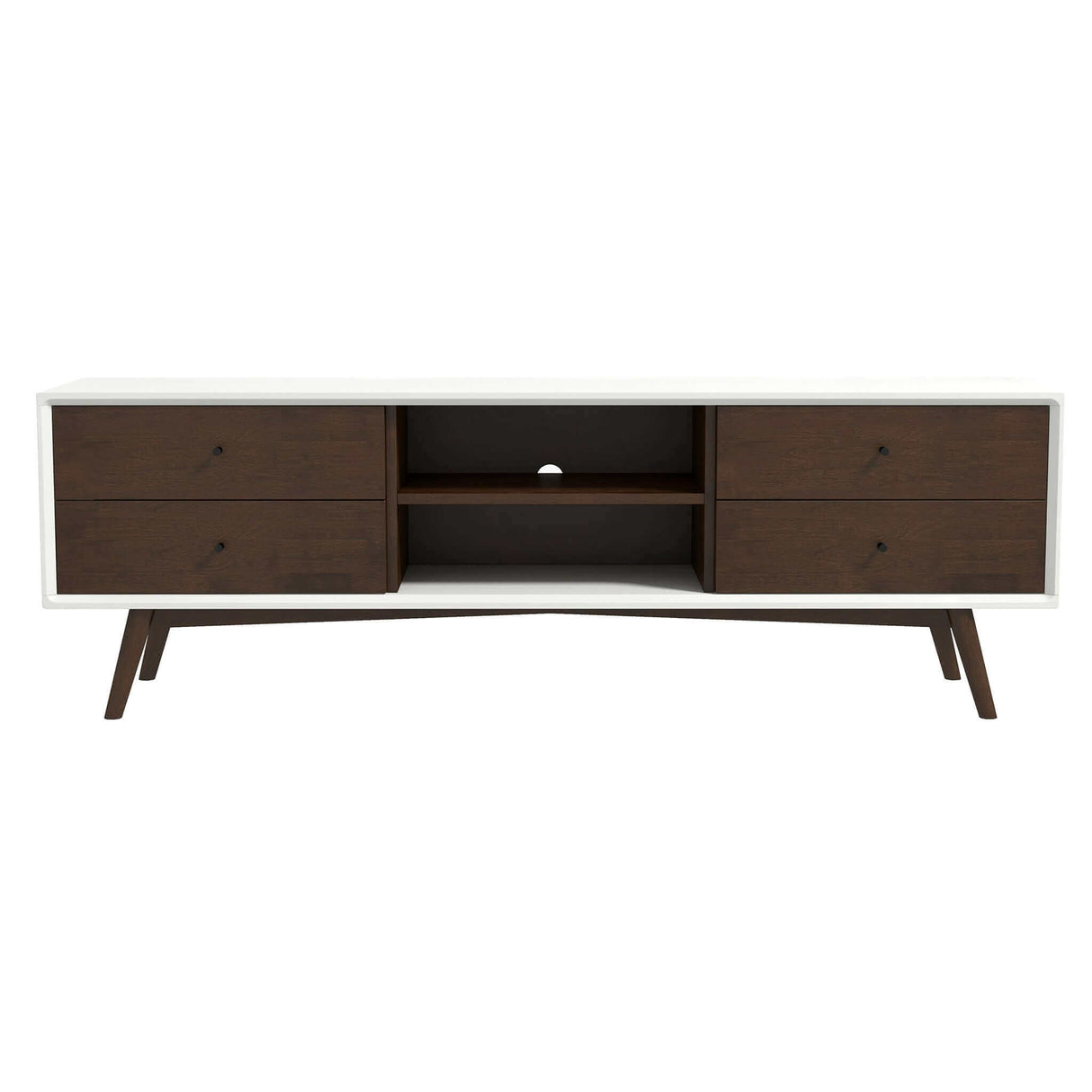 Caroline Walnut White TV Stand Up To 72" by Ashcroft Furniture at Eve Furniture