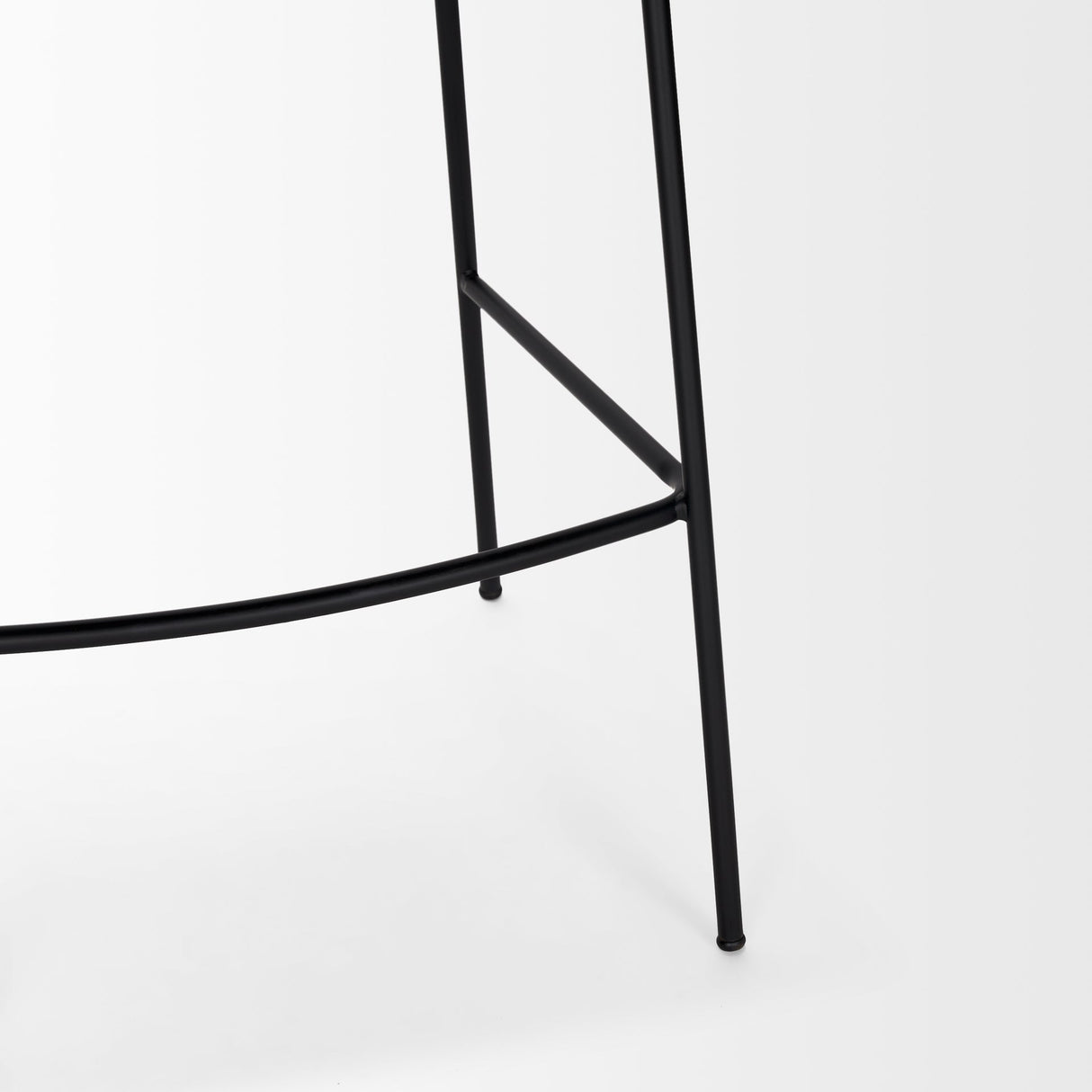 Carolyn Bar Stool w/ Gray Fabric & Matte Black Metal by Mercana at Eve Furniture