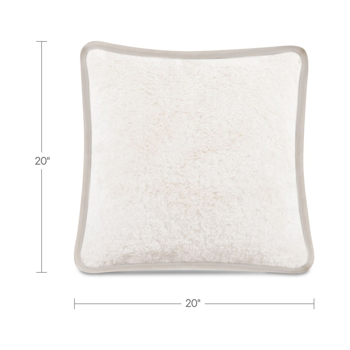 Carr Cream Faux Fur 20-in Cushion by MOES at Eve Furniture