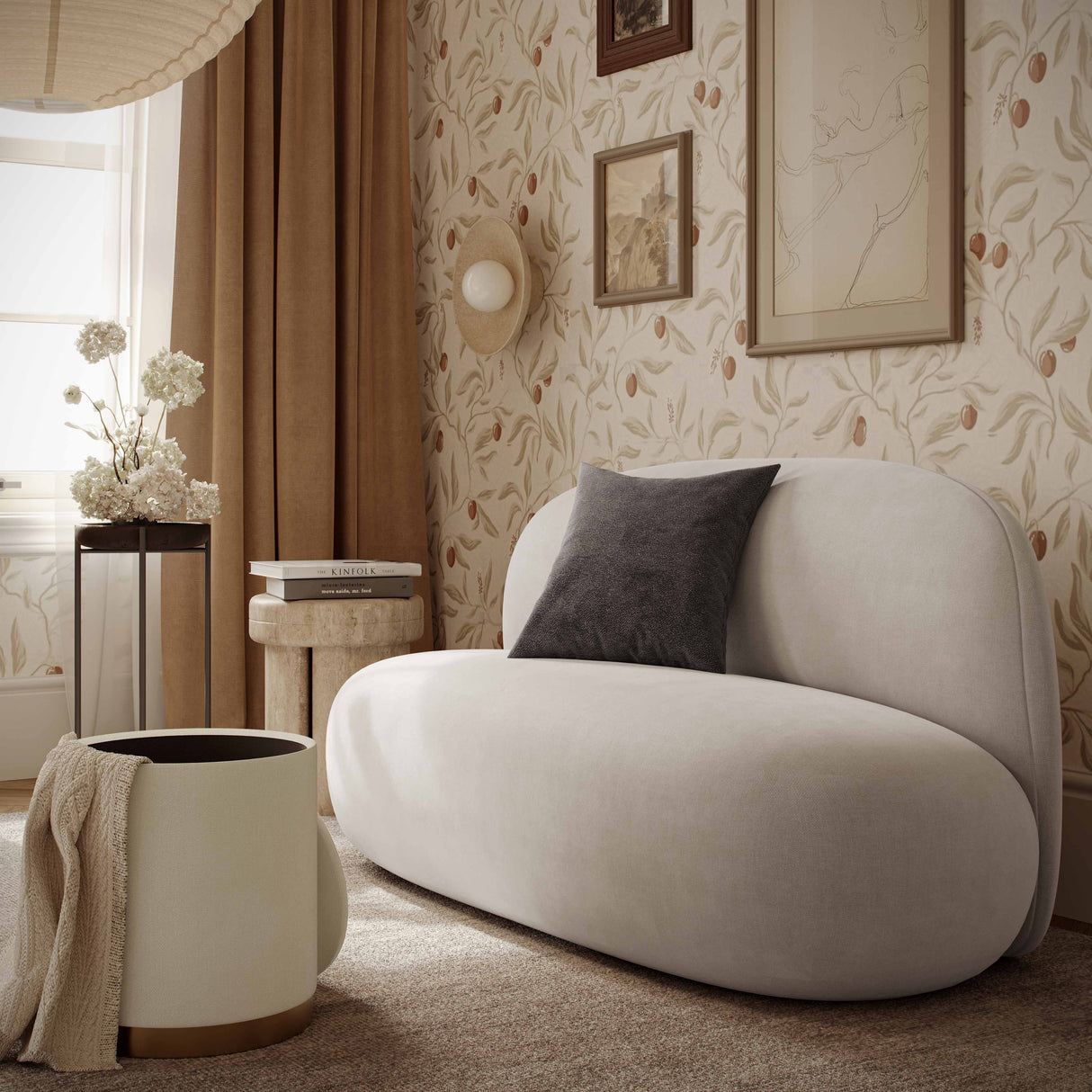 Carraway Upcycled Chenille Loveseat by TOV Furniture at Eve Furniture