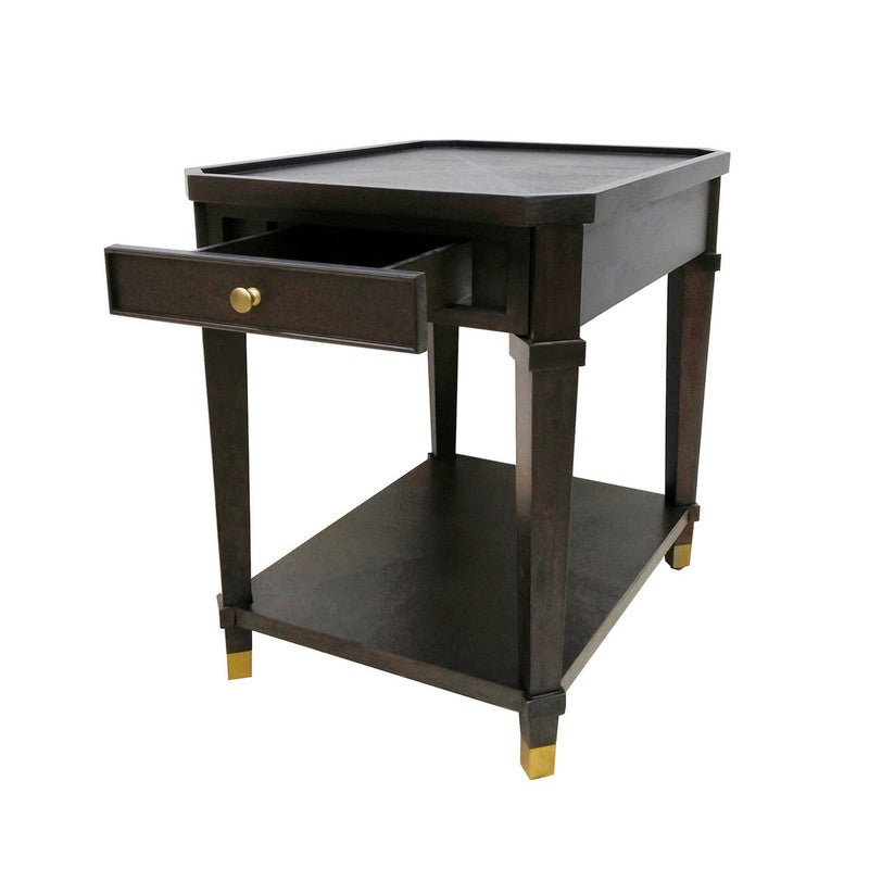 Carrington Brown/Gold End Table by Crestview at Eve Furniture