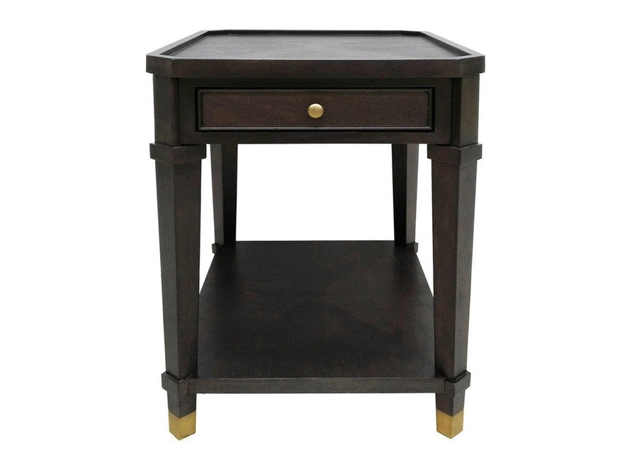 Carrington Brown/Gold End Table by Crestview at Eve Furniture