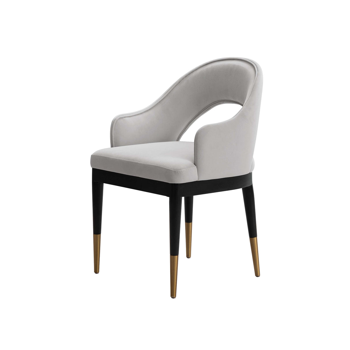 Carrington Dining Armchair in Light Grey by Manhattan Comfort at Eve Furniture