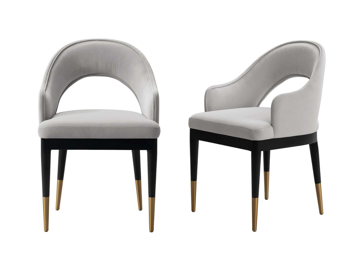 Carrington Dining Armchair in Light Grey (set of 2) by Manhattan Comfort at Eve Furniture