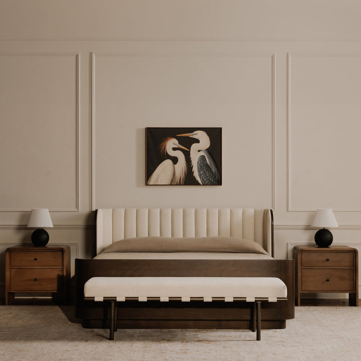 Carson Beige Dining Bench by MOES at Eve Furniture