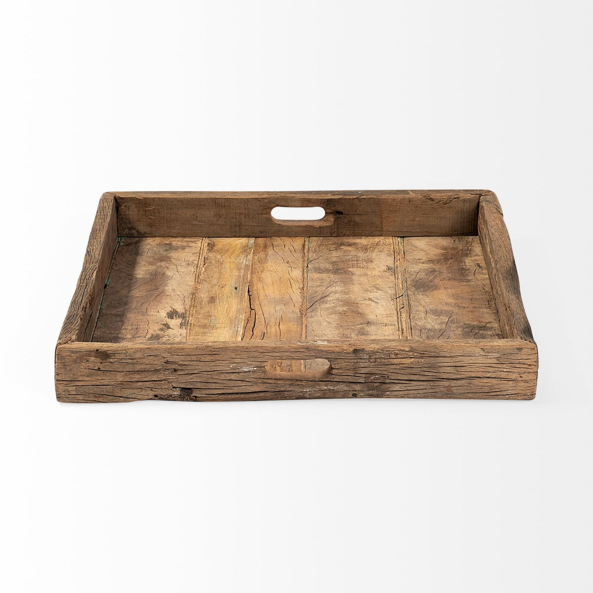 Carson (Small) 24L x 24W Brown Reclaimed Wood Tray by Mercana at Eve Furniture