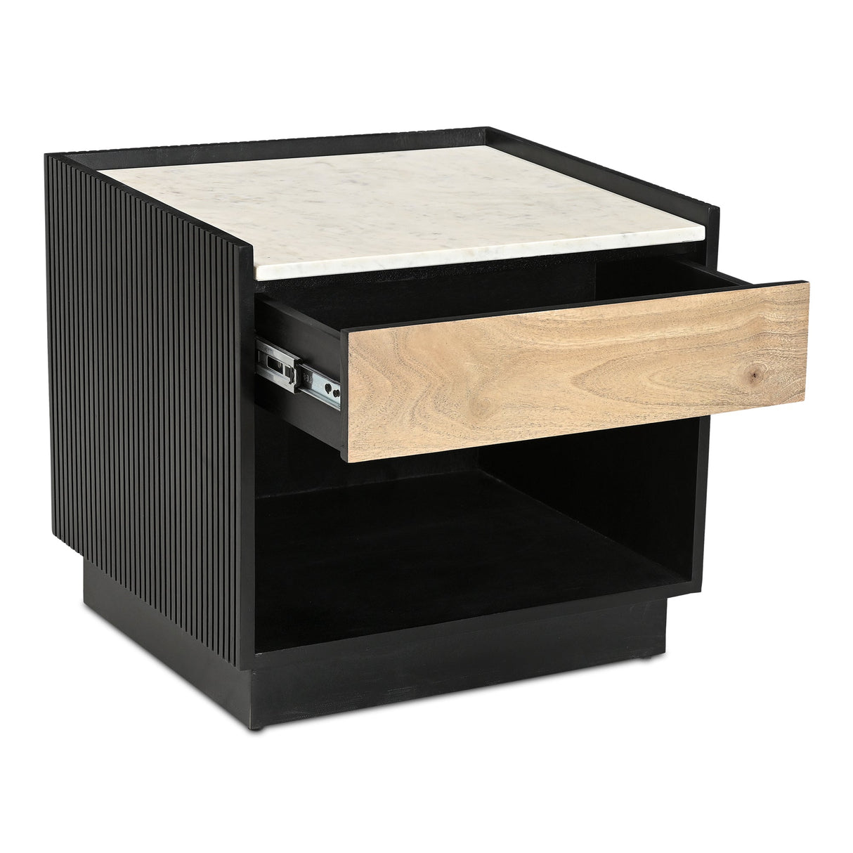 Carter Black Nightstand by MOES at Eve Furniture