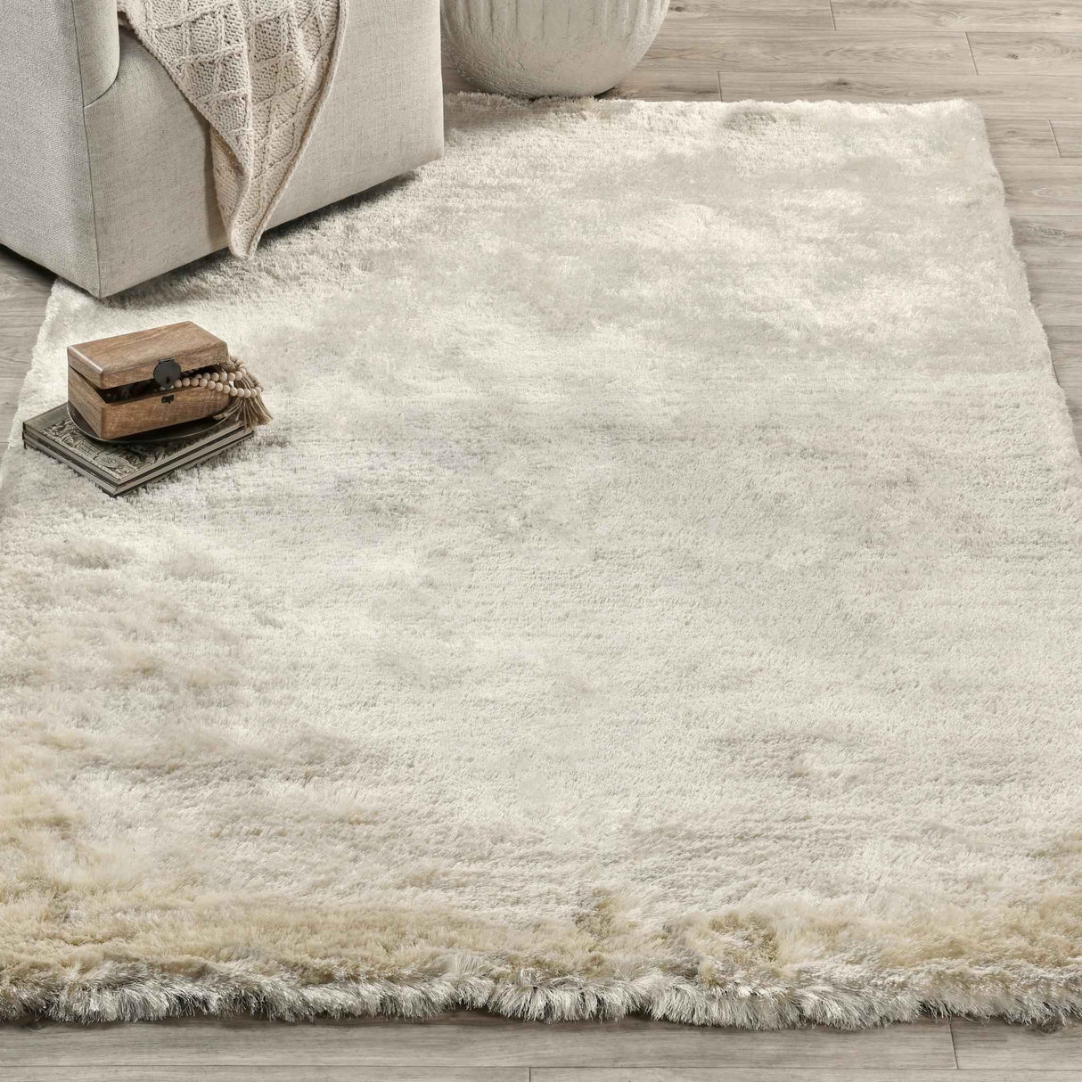 Carter Shag Ivory Rug by Classic Home at Eve Furniture