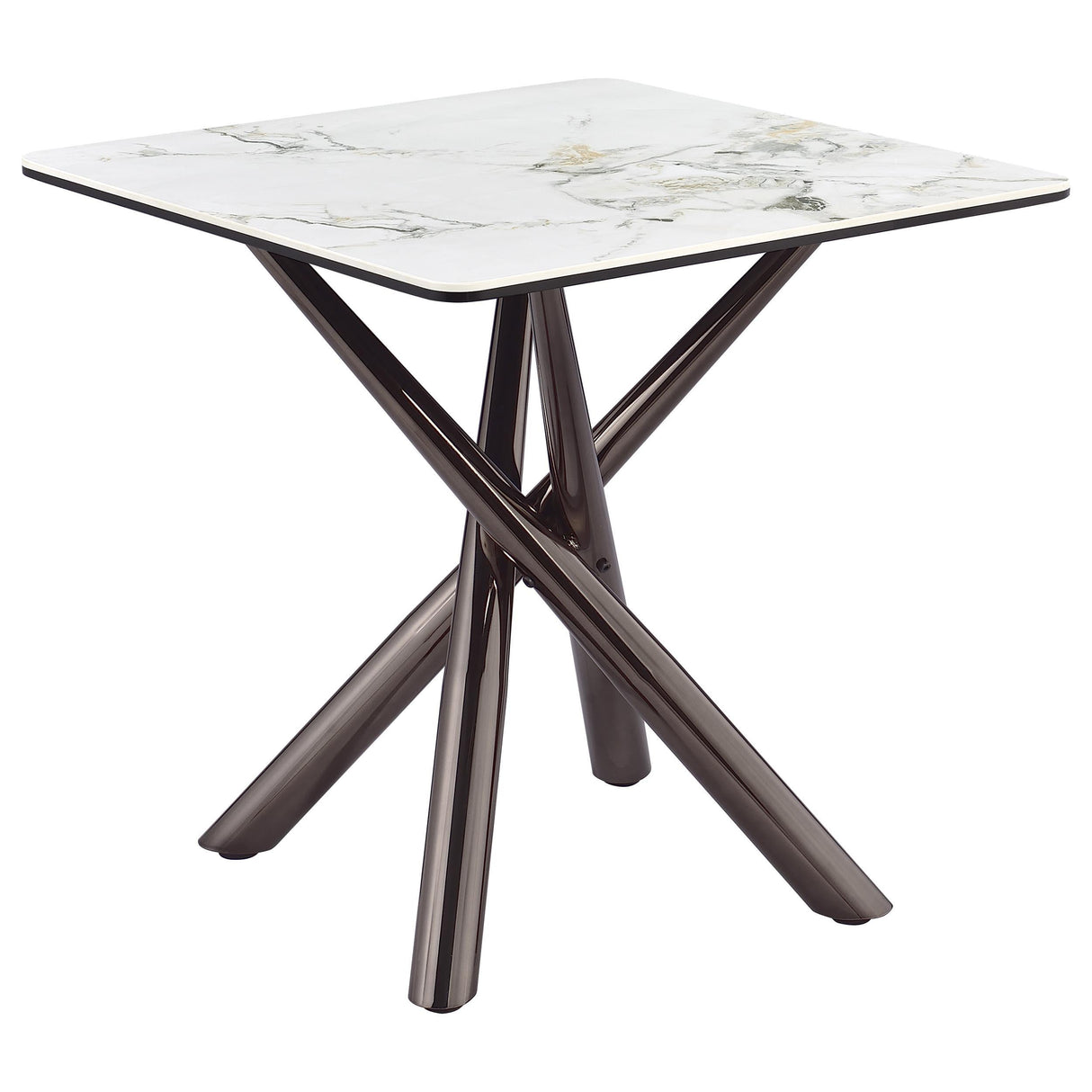 Carvell Mirage White 2-Piece Square Coffee and End Table Set by Coaster at Eve Furniture