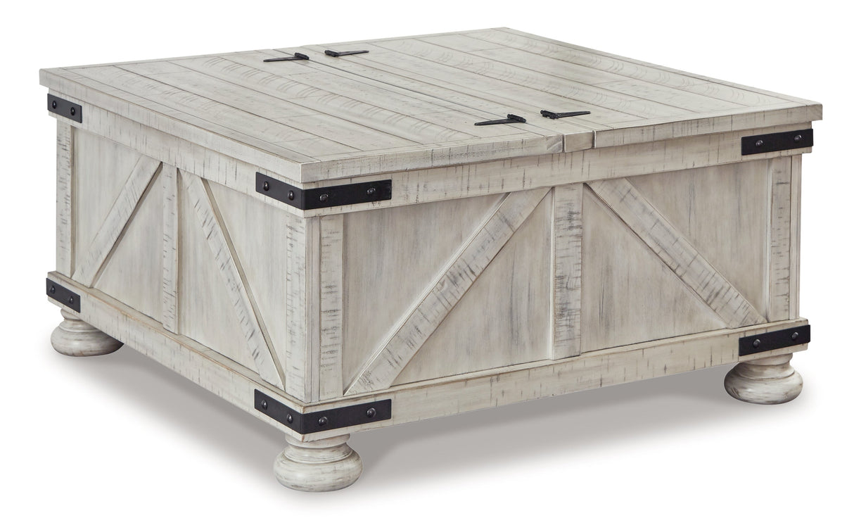 Carynhurst Coffee Table with 1 End Table in Whitewash by Ashley at Eve Furniture