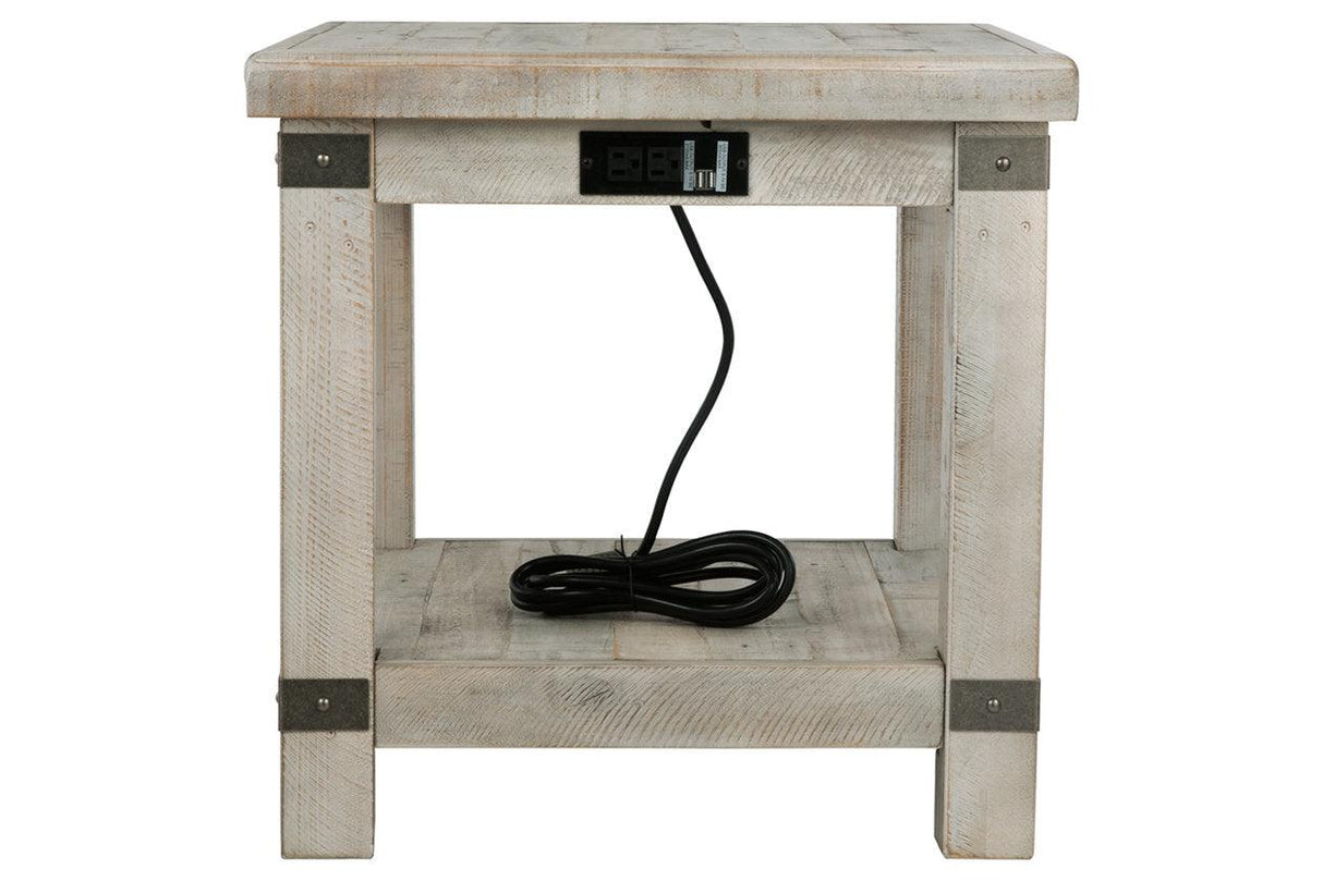 Carynhurst White Wash Gray End Table by Ashley at Eve Furniture
