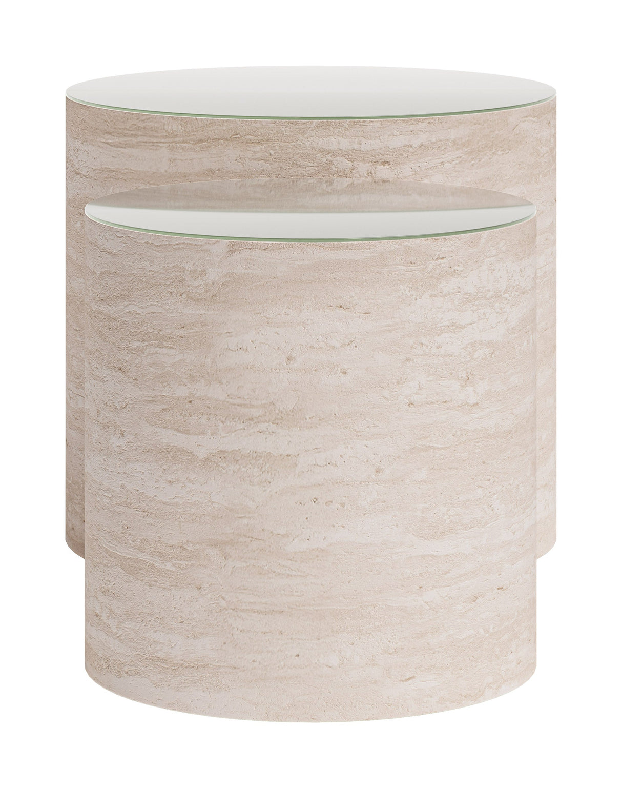 Carzo Stone Beige Coffee Table Set (2-Piece) by Zuomod at Eve Furniture
