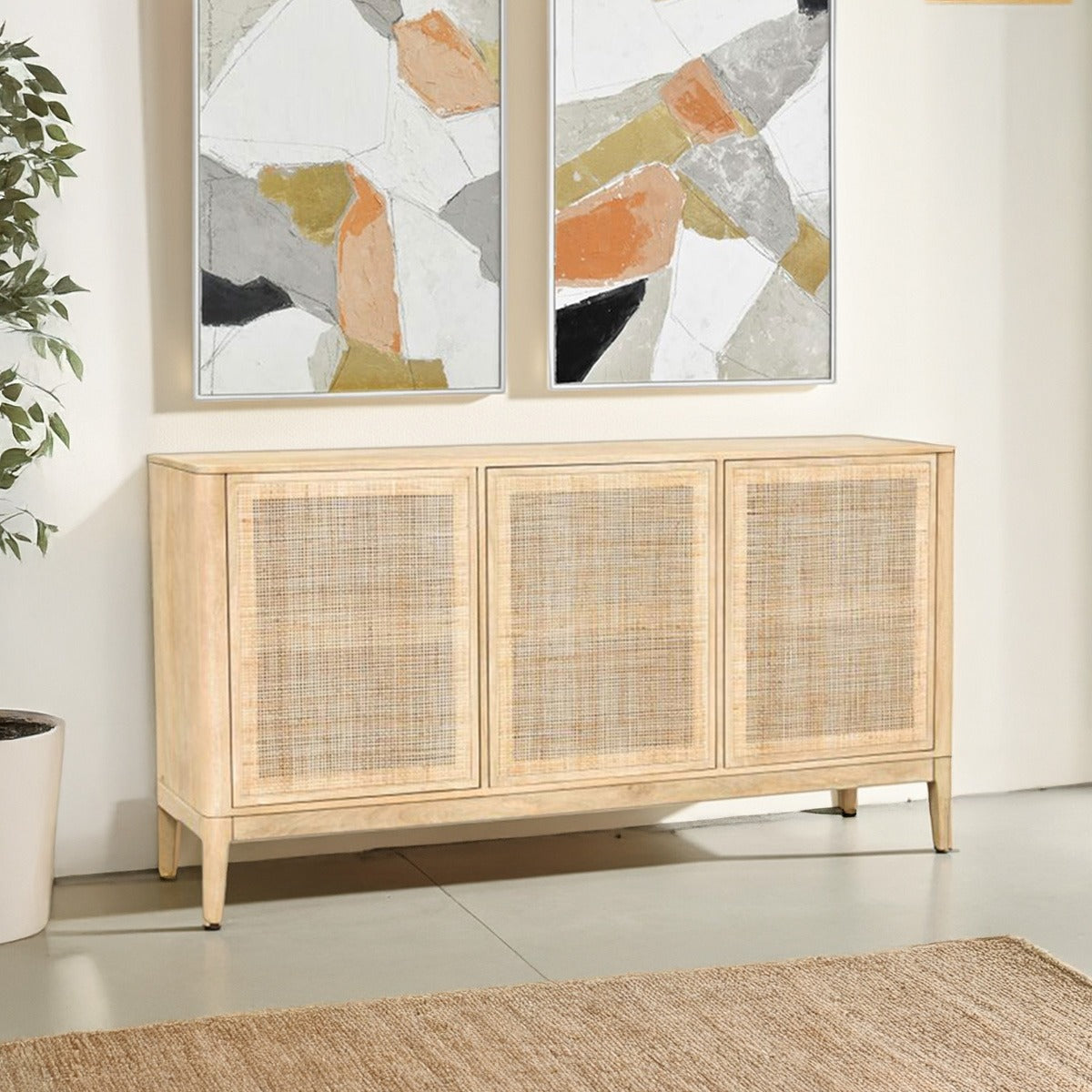Casablanca 64" Sideboard in Natural White by Home Trends & Design at Eve Furniture