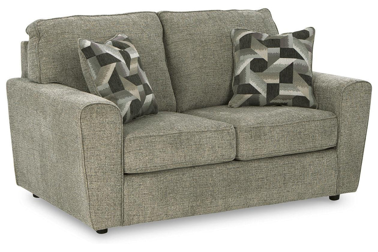 Cascilla Pewter Loveseat by Ashley at Eve Furniture