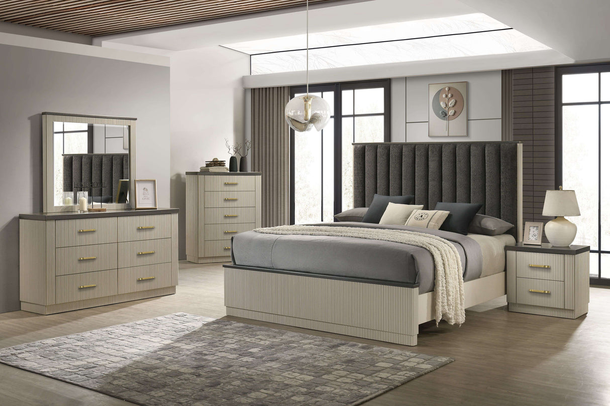 Casey Beige-White Bedroom Set by Cosmos Furniture at Eve Furniture