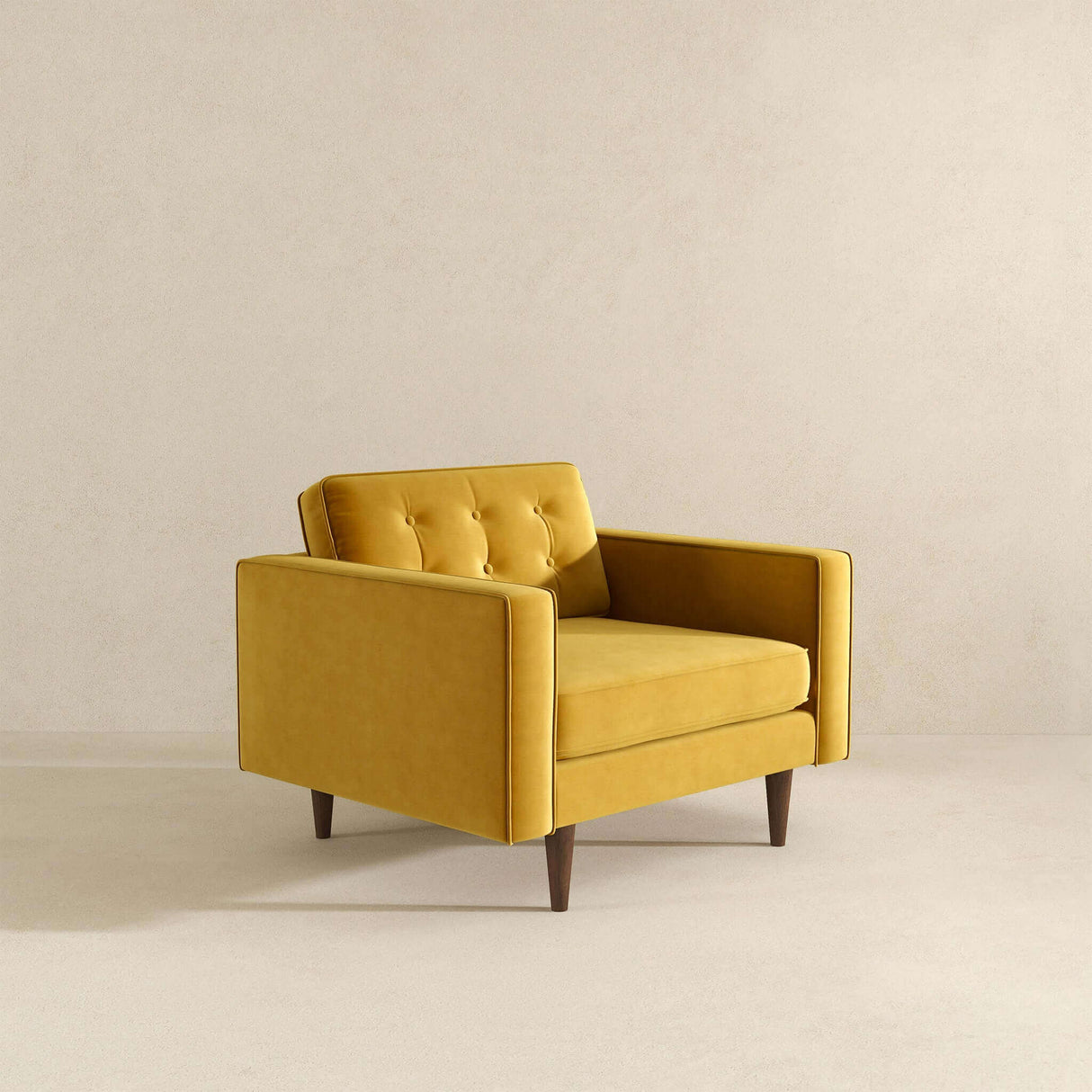 Casey Gold Velvet Lounge Chair by Ashcroft Furniture at Eve Furniture