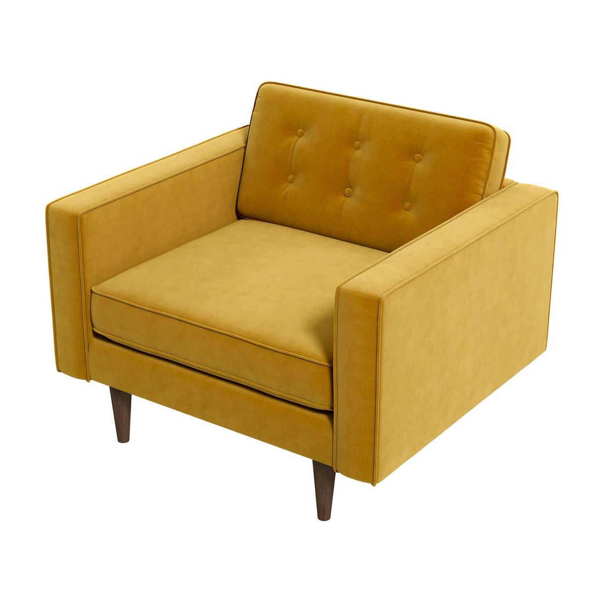 Casey Gold Velvet Lounge Chair by Ashcroft Furniture at Eve Furniture