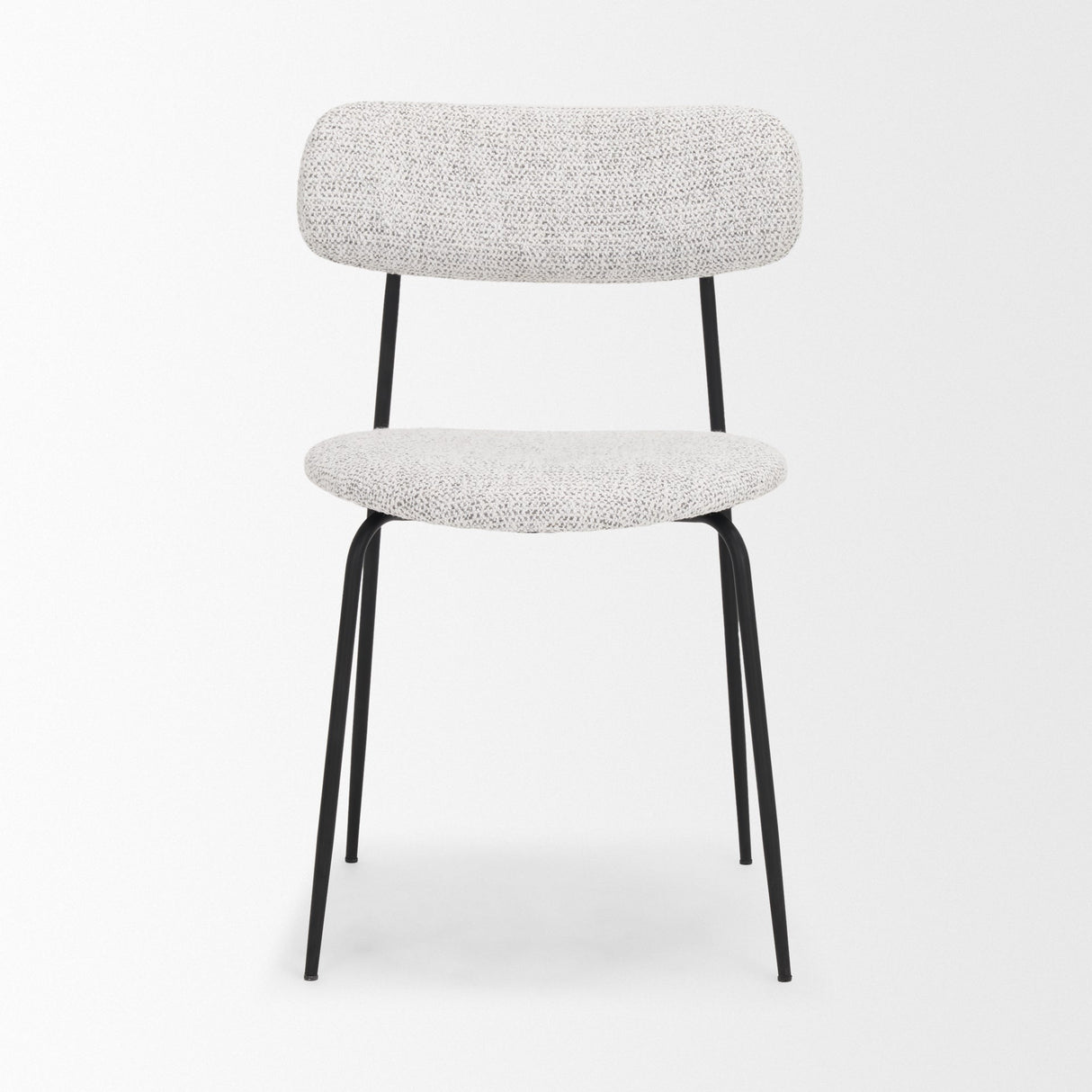 Casey Matte Black Metal w/ Gray Fabric Dining Chair, Set of 2 by Mercana at Eve Furniture