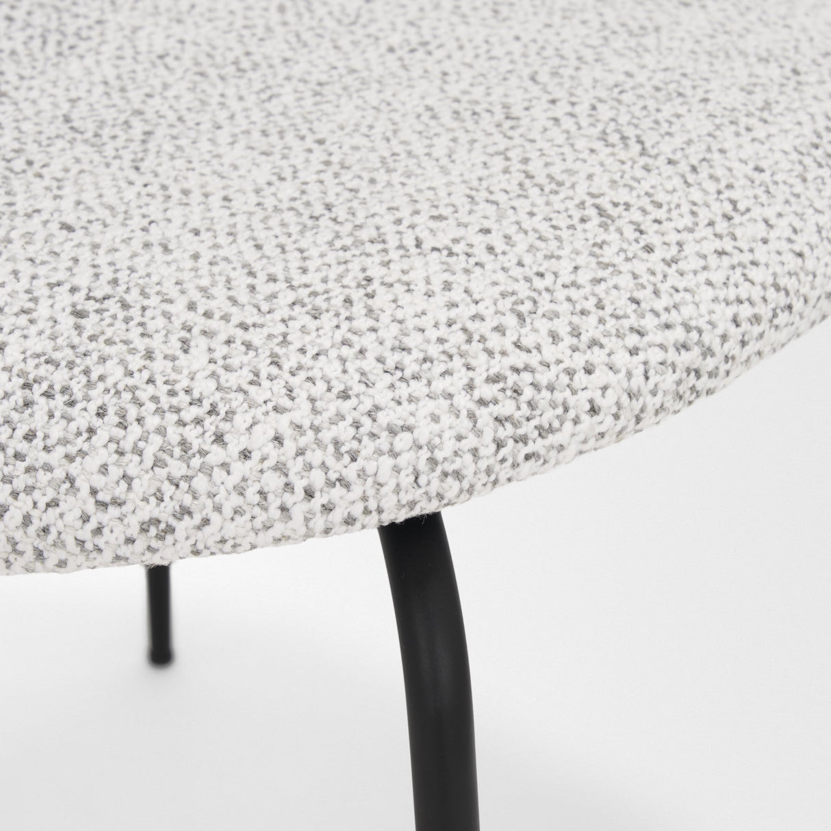Casey Matte Black Metal w/ Gray Fabric Dining Chair, Set of 2 by Mercana at Eve Furniture