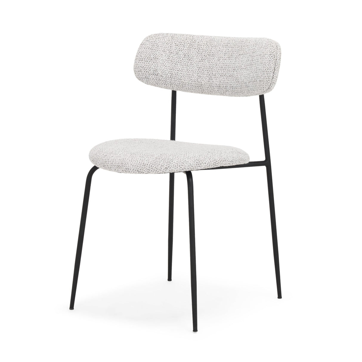 Casey Matte Black Metal w/ Gray Fabric Dining Chair, Set of 2 by Mercana at Eve Furniture