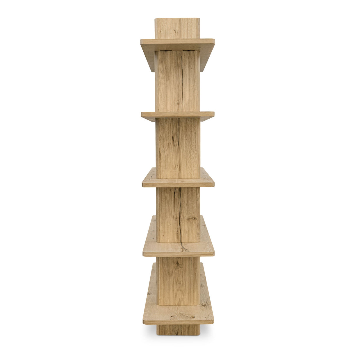 Casey Rustic Oak Large Bookcase by Moe's Home at Eve Furniture