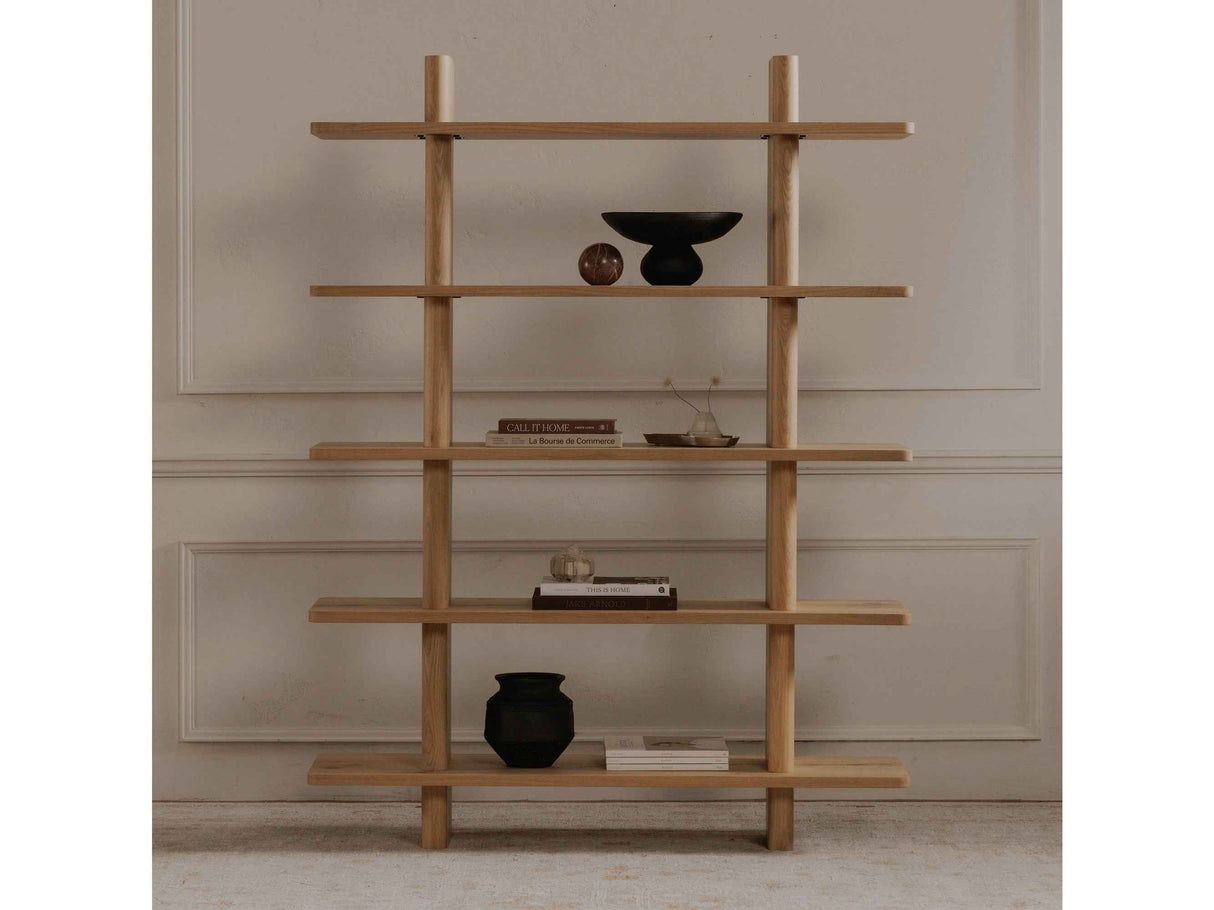 Casey Rustic Oak Large Bookcase by Moe's Home at Eve Furniture