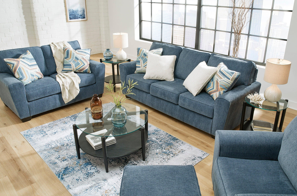 Cashton Blue Living Room Set by Ashley at Eve Furniture