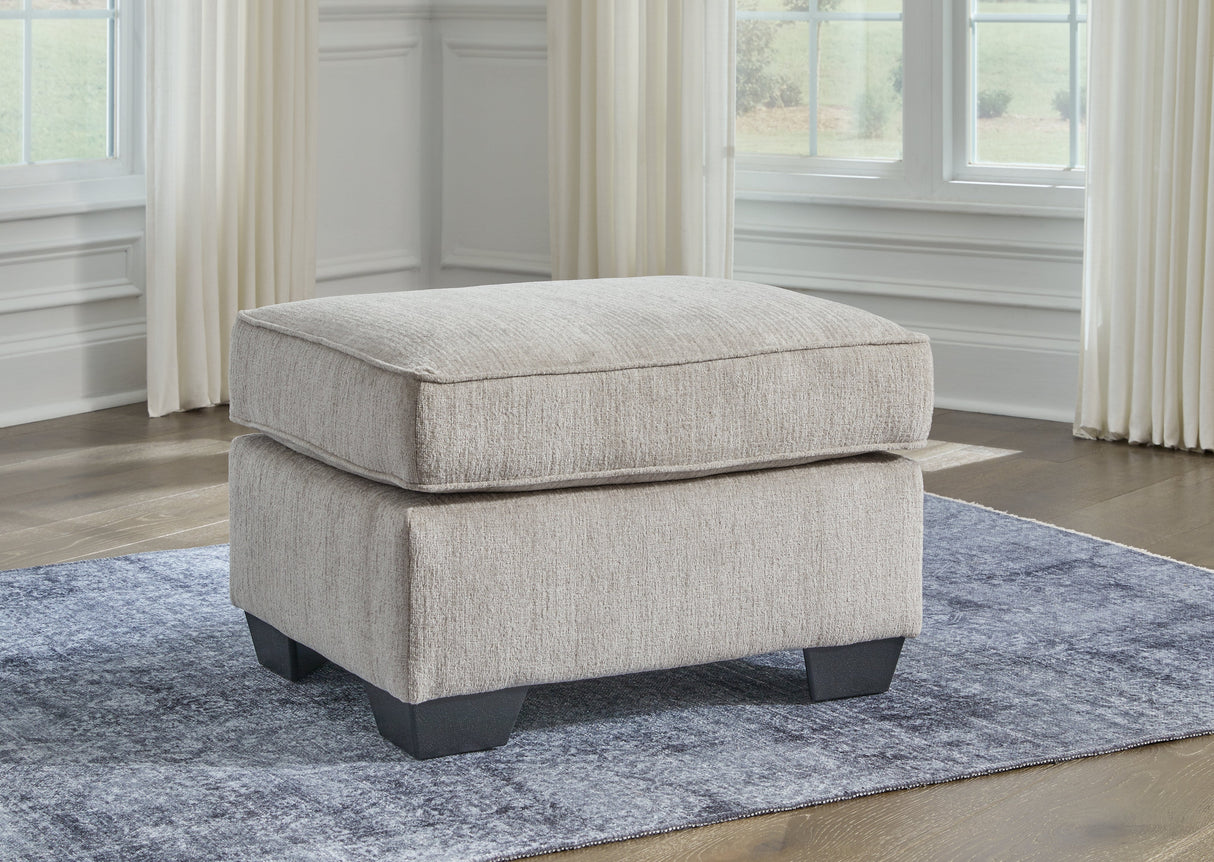 Cashton Ice Ottoman by Ashley at Eve Furniture
