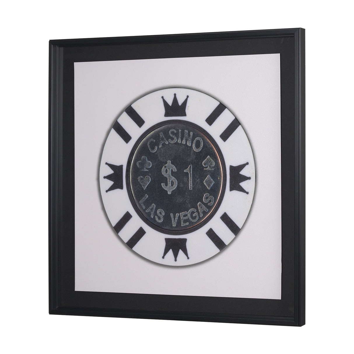 Casino 1 Dollar Vegas Poker Chip By Zap Studio Framed Art Photograph Print under Glass by Mercana at Eve Furniture