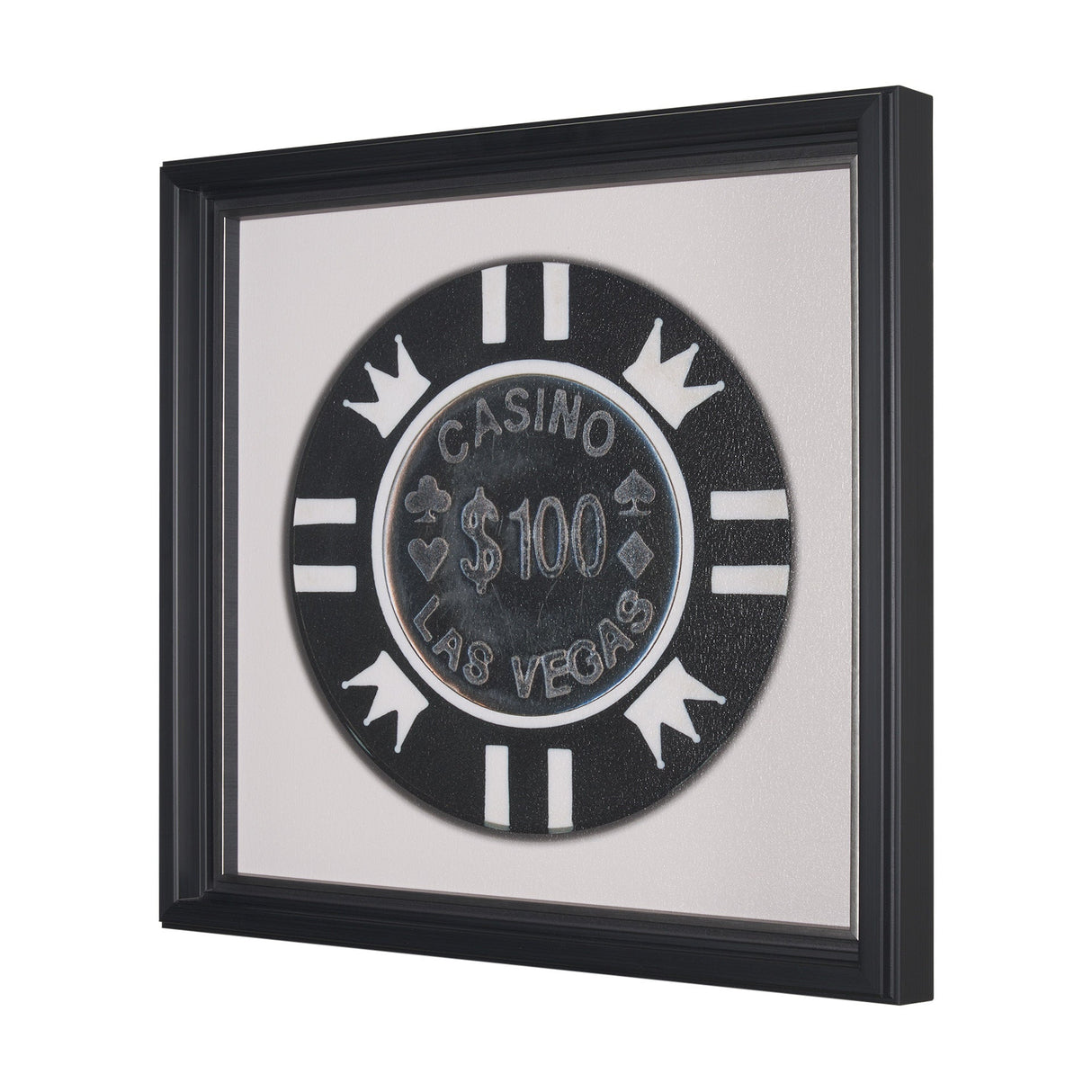 Casino 100 Dollar Vegas Poker Chip By Zap Studio Framed Art Photograph Print under Glass by Mercana at Eve Furniture