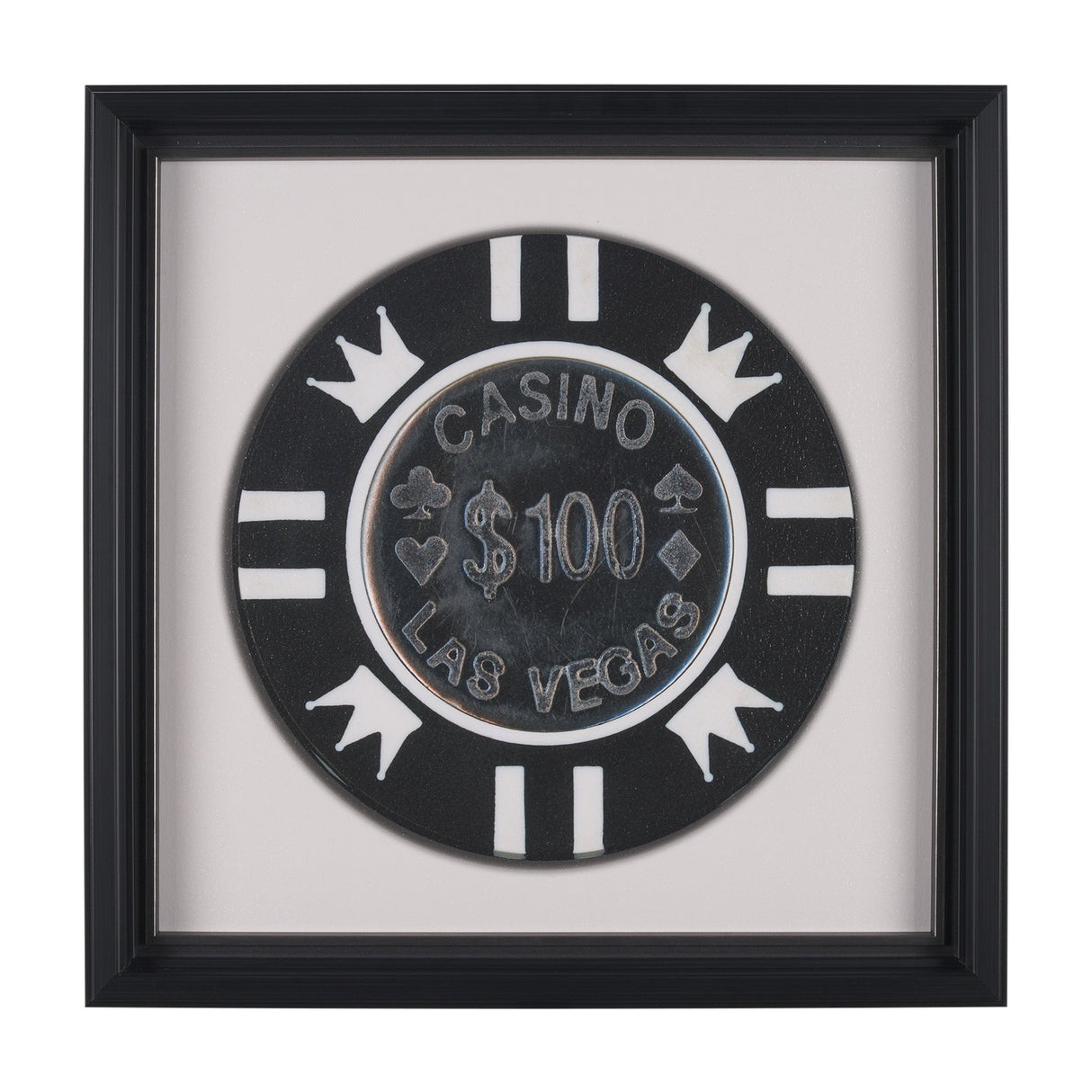 Casino 100 Dollar Vegas Poker Chip By Zap Studio Framed Art Photograph Print under Glass by Mercana at Eve Furniture